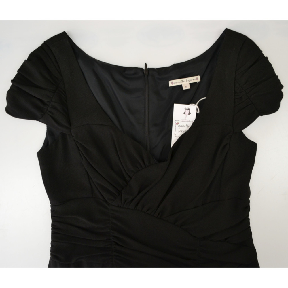 New Nanette Lepore Dress Ruched Holiday Size 10 - Picture 7 of 8